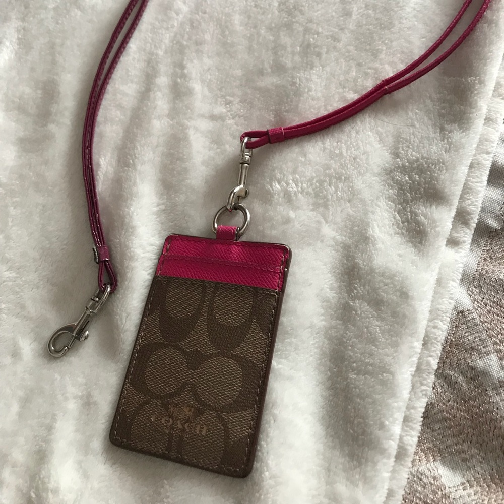 Used Coach ID lanyard w/ dust cover and 2 lanyards